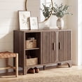 thumbnail image 6 of Furnibear 47" Fluted Buffet Cabinet with Storage Accent Sideboard,Modern Credenza with 2 Doors & Shelves,Wood Coffee Bar Table Console for Dining Room Kitchen Living Room Entryway,Walnut Brown, 6 of 9