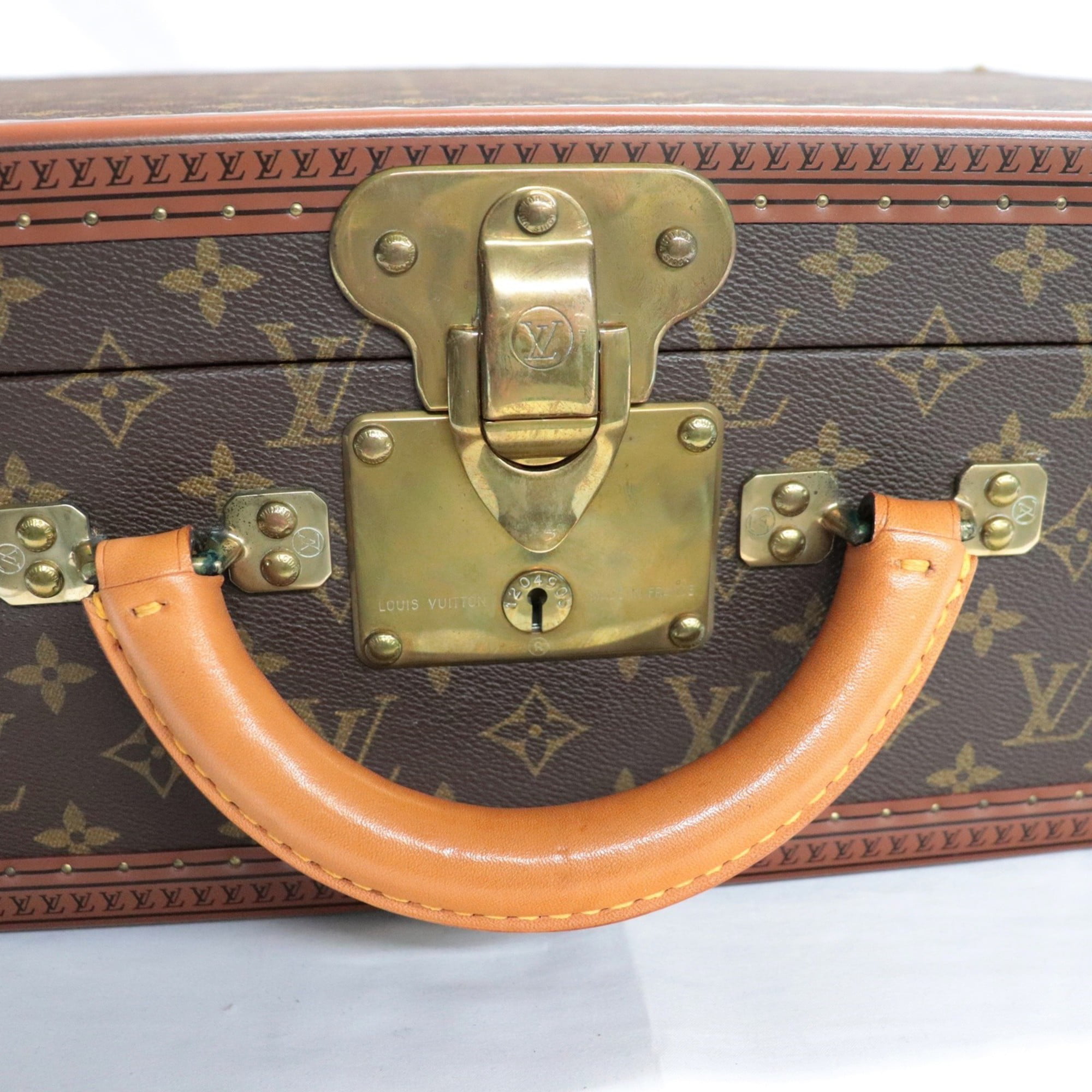 Authenticated used Louis Vuitton Bisten 55 Monogram Trunk Hard Case Attache Bag Brown M21327, Women's, Size: (HxWxD): 39cm x 55cm x 18cm / 15.35'' x