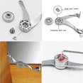 thumbnail image 3 of 2 Pieces Folding Lid Support Hinges, Furniture Lift Up Flap Stay Support Hardware, Kitchen Cabinet Door Adjustable Hinge, for Kitchen Cabinet Door Cup, 3 of 5