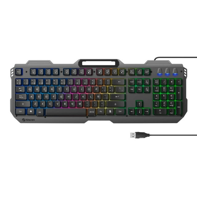 Teclado USB semi mecánico Gamer Steren COM-6495