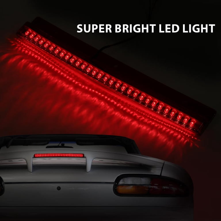 32 LED Red Third Brake Light Bar - 10.7" Center High Mount Stop Light, IP67 Waterproof, Adhesive Mount, 12V
