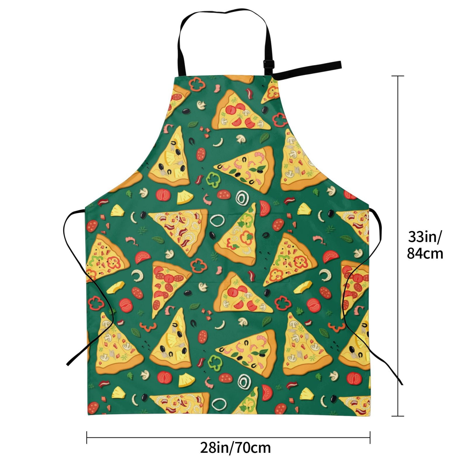 Kdxio Pizza Apron with Pockets Adjustable Kitchen Aprons for Men Women Waterproof Aprons for Cooking,Drawing,Crafting, Baking Household Cleaning