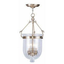 3 Light Chain Lantern in Traditional Style 10 inches Wide By 20 inches High-Antique Brass Finish Bailey Street Home 218-Bel-1653748