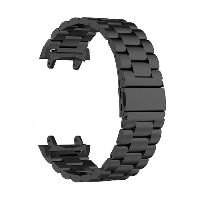 Oliegs Heated Blanket Clasp Three Bead Solid Steel Watch Band With Metal Connector Chocolate