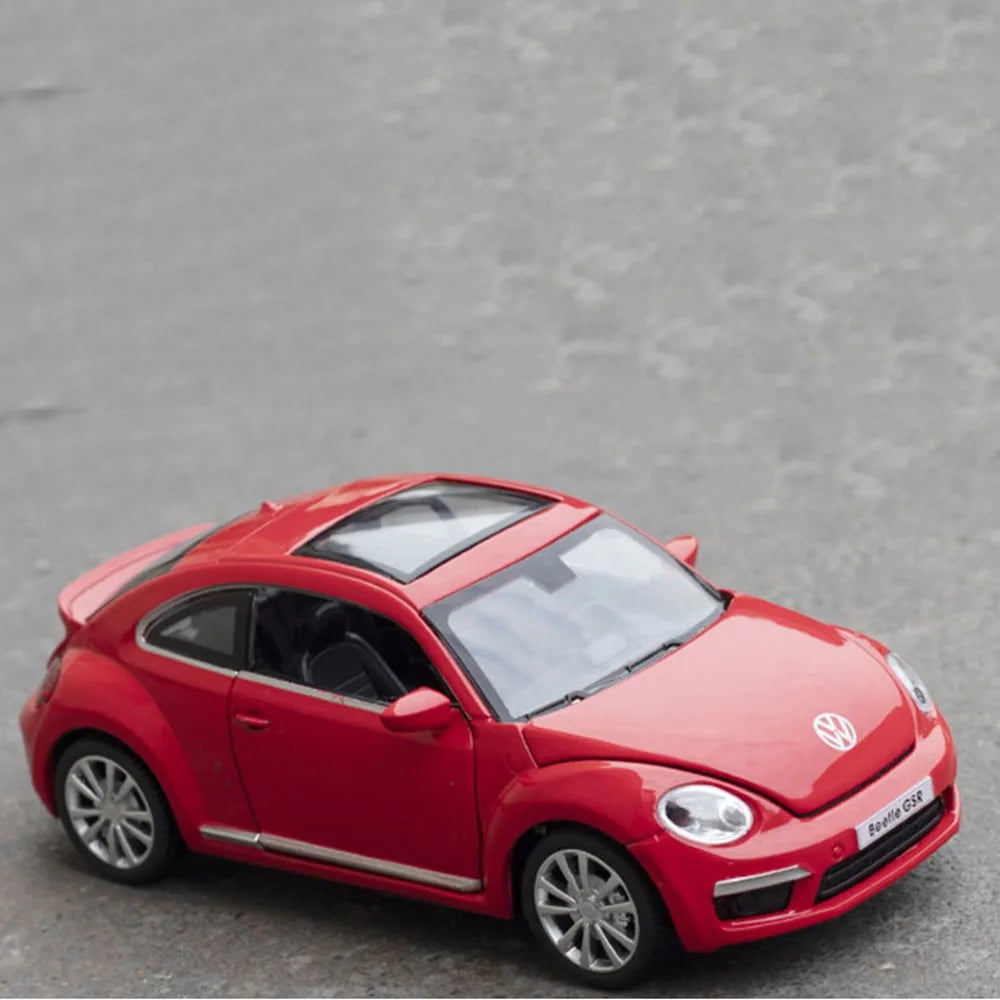 1:32 Alloy Diecast Volkswagen Beetle GSR Toys Cars Models Sound Light Vehicles Wheel Pull Back Miniature Car Kids Festival Gifts