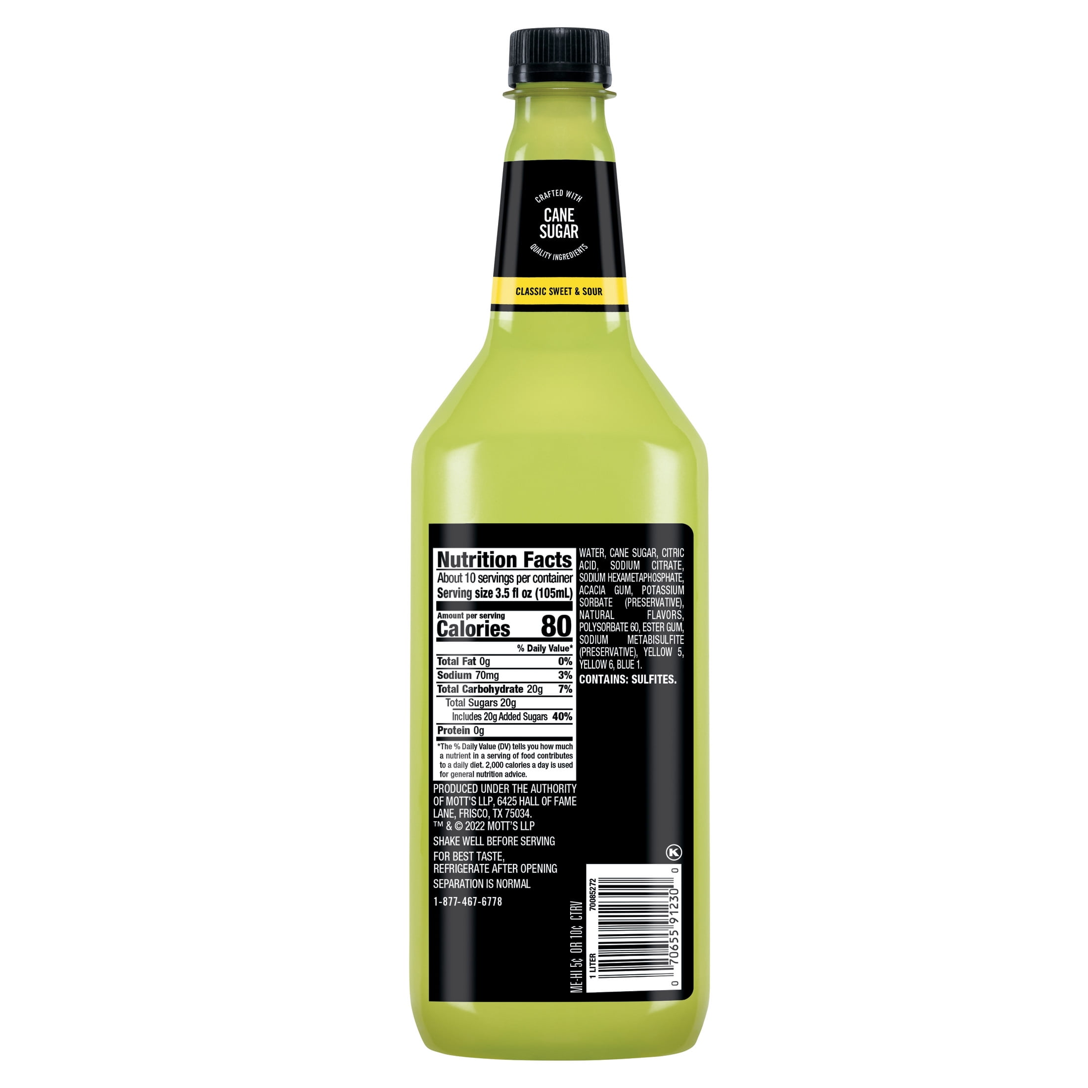 Mr & Mrs T Classic Sweet & Sour Non- Alcoholic Mix, 33.8 fl oz, Plastic Bottle, Shelf Stable