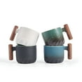 thumbnail image 3 of ACDANC 2026 New Ceramic Espresso Cups with Wooden Handle Espresso Shot Cups for Coffee Or Tea for Home,Café,Office,3Oz (Green,2), 3 of 3