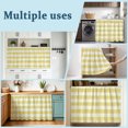thumbnail image 6 of Yellow Striped Cabinet Curtains 28"W x 35"L, Dustproof Sink Skirt Curtain for Kitchen Bathroom, Farmhouse Vintage Stripes Adhesive Desk Skirt Short Curtains for Laundry Room Closet Shoe Rack, 6 of 8