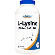 Nutricost L-Lysine 1000mg, 240 Tablets - Gluten Free, Non-GMO, Essential Amino Acid