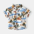 thumbnail image 6 of WOLLED 1-6T Baby Boy Button Tops T-Shirt for Kids Toddler Hawaiian Shirts Boys Short Sleeve Cool Cartoon Print Tops T-Shirt, 6 of 8