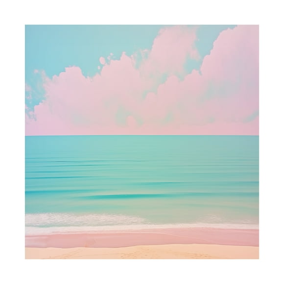 Canvas Wall Art - Sasha 'Pinquoise' Wall Art for Living Room, Bedroom, or Office DÃ©cor by Trademark Fine Art - 14 x 14 Inches