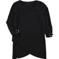 thumbnail image 1 of Blusa tipo Túnica Alfani con Puños Divididos para Mujer Negro Mediano, 1 of 1