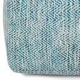 thumbnail image 3 of WyndenHall  Terri Square Pouf Patterned Teal Melange Transitional, 3 of 5