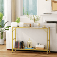 thumbnail image 6 of Biemlerfn Narrow Console Table, 11.22" Entryway Table Hallway Table with Storage Shelves, Sofa Table for Living Room, Foyer, Gold, 6 of 9