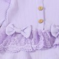 thumbnail image 6 of Atogsazn Baby Girls Cotton Set Toddler Ruffle Lace Button Long Sleeve Dress and Pant 2 Piece Outfit Colthes Purple 18-24 Months, 6 of 9