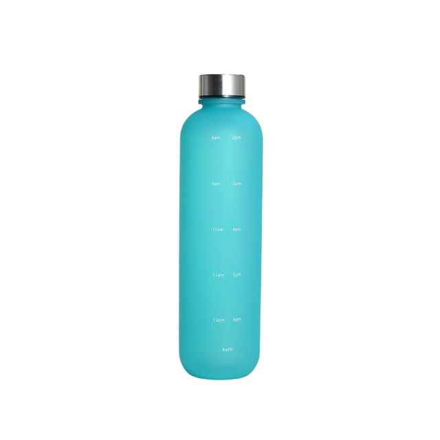 Eigraketly Botella de agua de 1000ml, vaso portátil para exteriores, tapa de acero inoxidable, taza para beber, reutilizable, para estudiantes, escuela, Kits de desorden para acampar Azul Eigraketly OD028155-02