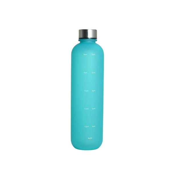 Eigraketly Botella de agua de 1000ml, vaso portátil para exteriores, tapa de acero inoxidable, taza para beber, reutilizable, para estudiantes, escuela, Kits de desorden para acampar Azul Eigraketly OD028155-02