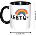 thumbnail image 3 of Pride Day Lgbt Gay Peace Love Coffee Mug Funny Novelty Ceramic Tea Cup Microwave Safe 11oz Office And Home Ideal Cup For Men Women, 3 of 8