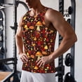 thumbnail image 5 of Pofeuu Warm Plants and Mushrooms Print Men's Workout Tank Tops Sleeveless Muscle Gym Shirt Quick Dry-Small, 5 of 7