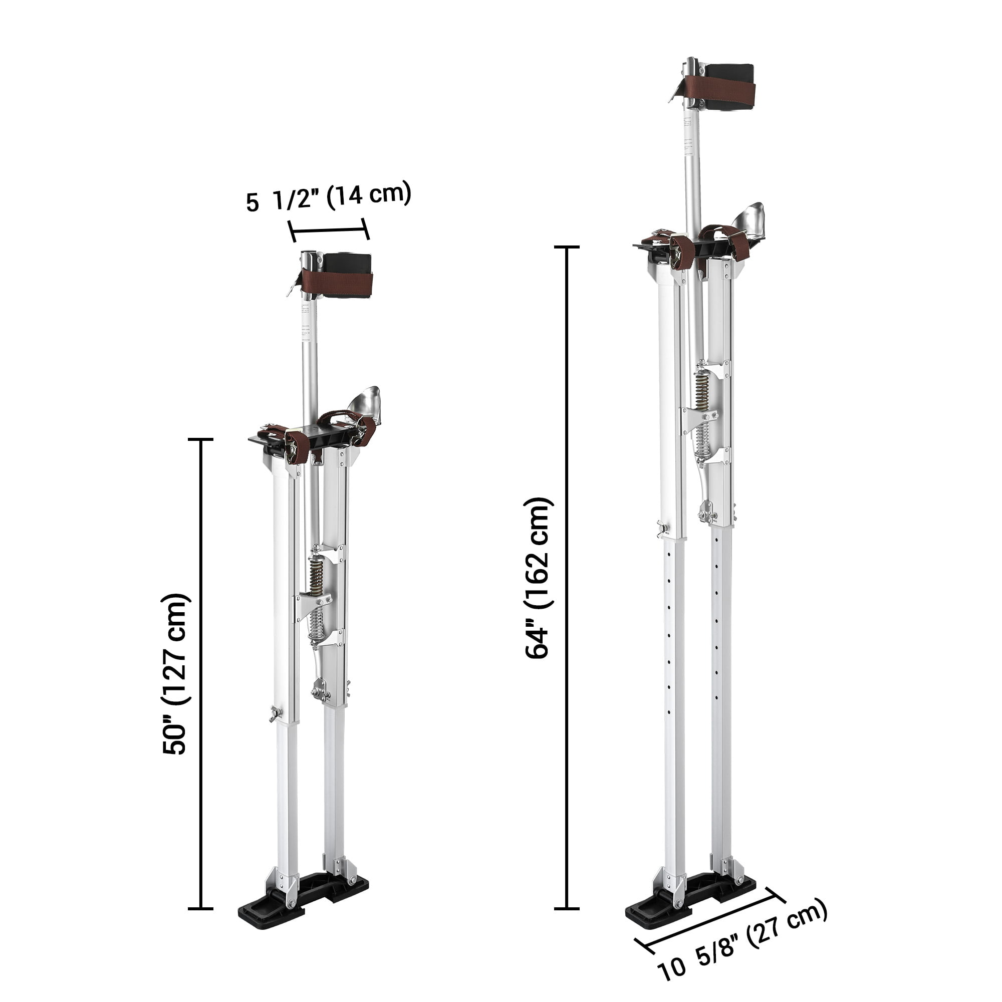 50" Aluminum Drywall Stilts Adjustable for Painting Painter Taping Silver 36" 