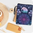 thumbnail image 4 of HELLHERO Book Cover Sleeve Pouch Reusable Zipper Carrying Book Case Decorative Design with Book Storage Bag 8.66 x 11.42, Gradient Elephants, 4 of 8