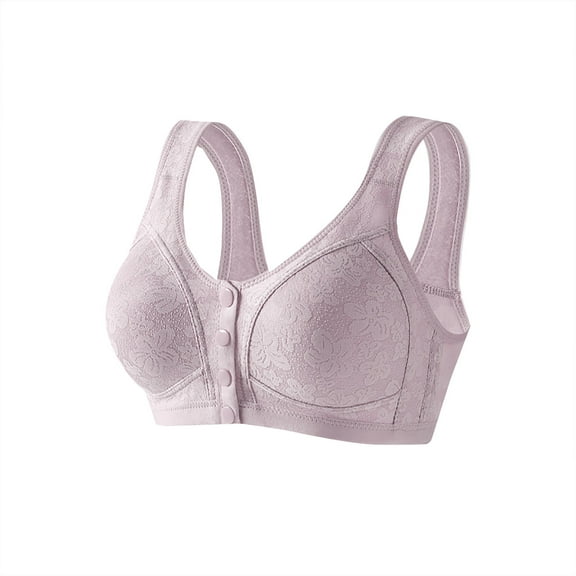 IFNWSV Underwire Plus Size Bra for Women Front Closure Comfort Full Coverage Support Everyday Bra