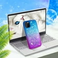 thumbnail image 6 of FIEWESEY For iPhone 11 Pro 5.8" Case iPhone 11 Pro Glitter Case Sparkle Glitter Flowing Liquid Quicksand with Shiny Bling Diamond Women Girls Cute Case For Apple iPhone 11 Pro 5.8 inch - Blue+Purple, 6 of 6