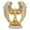 Gold, variant on 2D Angel Wings Cross Decoration Finely Detailed Acrylic Sacred Bohemian Tabletop Decor Elegant Wings Wrap Around The Cross Ideal for Living Room, Prayer Space 7.5*8.3 In-Gold