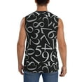thumbnail image 4 of Pofeuu Numbers Print Men's Muscle T-Shirt, Sleeveless, Muscle Tank, Classic Muscle Tee Top For Men Casual Sleeveless Muscle T-Shirt Trendy Clothes-Small, 4 of 7