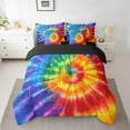 thumbnail image 2 of Manfei Abstract Splash 7pcs Bedding Comforter Set,Tie Dye Queen Bedding Sets Super Cozy,Colorful Swirl Queen Sheet Sets,Microfiber Teenager Bedroom Decor,Reversible, 2 of 8