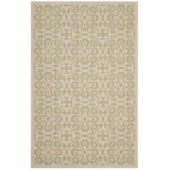 Modern Contemporary Urban Living Lounge Room, Indoor and Outdoor Area Rug Runner Floor Carpet, Vintage Style, Fabric, Multi Green