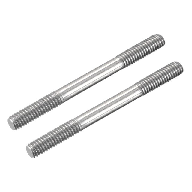 Unique Bargains M3x25mm 304 Stainless Steel Push Rod Double End Threaded Rod for DIY, 2Pack