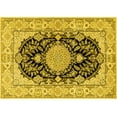 thumbnail image 1 of Ahgly Company Machine Washable Indoor Rectangle Medallion Yellow Traditional Area Rugs, 8' x 10', 1 of 4