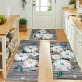 thumbnail image 5 of Kitchen Rugs 3 Pcs, Rubber Kitchen Mats for Floor, Waterproof Kitchen Rugs and Mats Non Skid Washable, Farmhouse Floral Kitchen Floor Mat for Laundry 17.3'' x 30''+17.3'' x 47''+17.3'' x 59'', 5 of 6