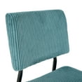 thumbnail image 5 of 2Pcs 4Pcs/Set Modern Turquoise Simple Dining Chair Fabric Upholstered Chairs Home Bedroom Stool Back Dressing Chair Black Metal Legs(set Of 2), 5 of 11