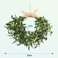 thumbnail image 2 of simeccom 22" Heart Shaped Artificial Olive Leaf & Fruit Wreath - Realistic Green Olive Branches with Spring Floral Accents for Farmhouse Wall Door Wedding Arch Window Garden Decor, 2 of 6