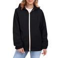 thumbnail image 1 of Comdrip Veste Légère pour Femmes! Veste Chaude Coupe-Vent Imperméable à Blocs de Couleur pour Femmes, Coupe-Vent d'Extérieur, Veste de Randonnée, Veste de Randonnée pour Femmes, Légère, Noire, 3TG, 1 of 5