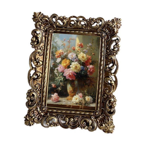 Marco De Fotos De Resina, Regalo, Arte Ornamentado, Decoración Del Hogar Para Pasillo, Oficina O Mesa De Comedor.