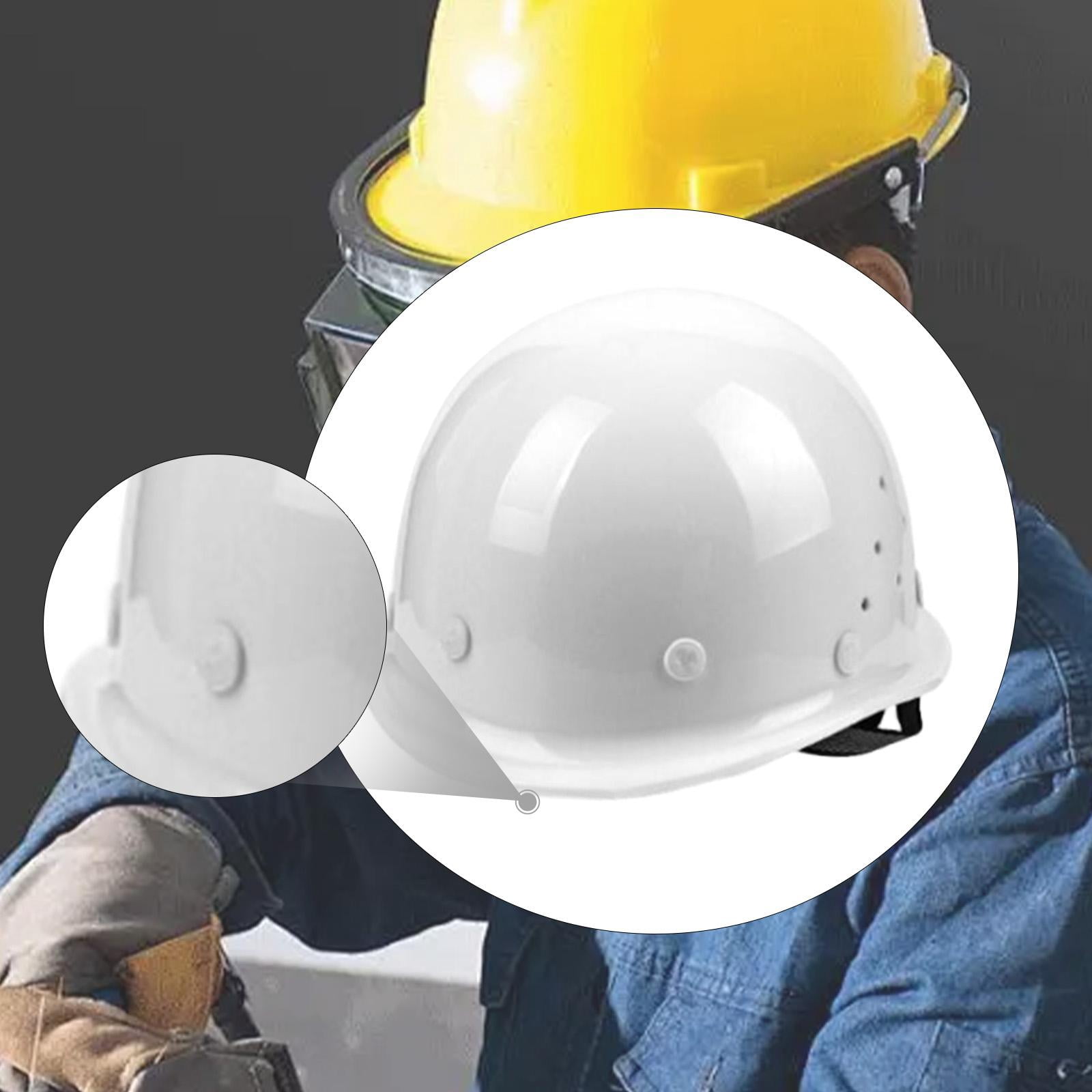 Dualoai Hard Hat High Temperature Resistant Comfortable Comfortable to Wear Headgear White