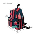 thumbnail image 3 of FORMRS Kids School Backpack with Front Zippered Pocket 12" Student Travel Daypack, Navy Blue Stripes, 3 of 6