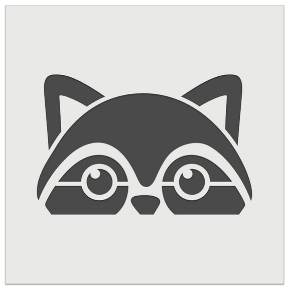 Peeking Raccoon DIY Cookie Wall Craft Stencil - 5.5 Inch