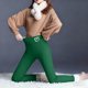 thumbnail image 5 of Leggings de lana de cordero gruesa para mujer, pantalones largos con estampado pequeño y forro polar añadido, pantalones de poliéster para mujer, 5 of 9
