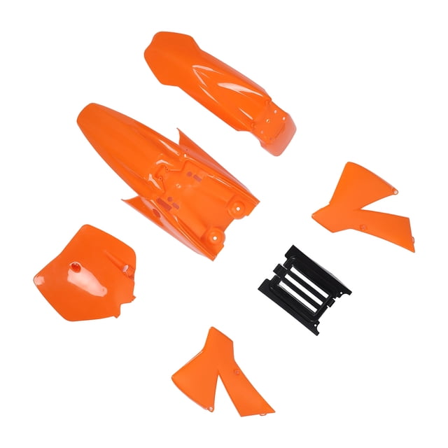 Motorcycle Splash Guard Kit, Orange Front Wheel Fairing Cover Kit Lightweight Robust Perfect Match for Senior Adventure Junior 50cc SX SR JR