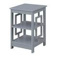 thumbnail image 2 of Convenience Concepts Town Square Table d'Appoint avec Étagères en Bois Gris, 2 of 7