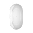 thumbnail image 3 of Rebecca 60 Inch Freestanding Bathtub in White with Shiny White Drain and Overflow Trim, 3 of 5