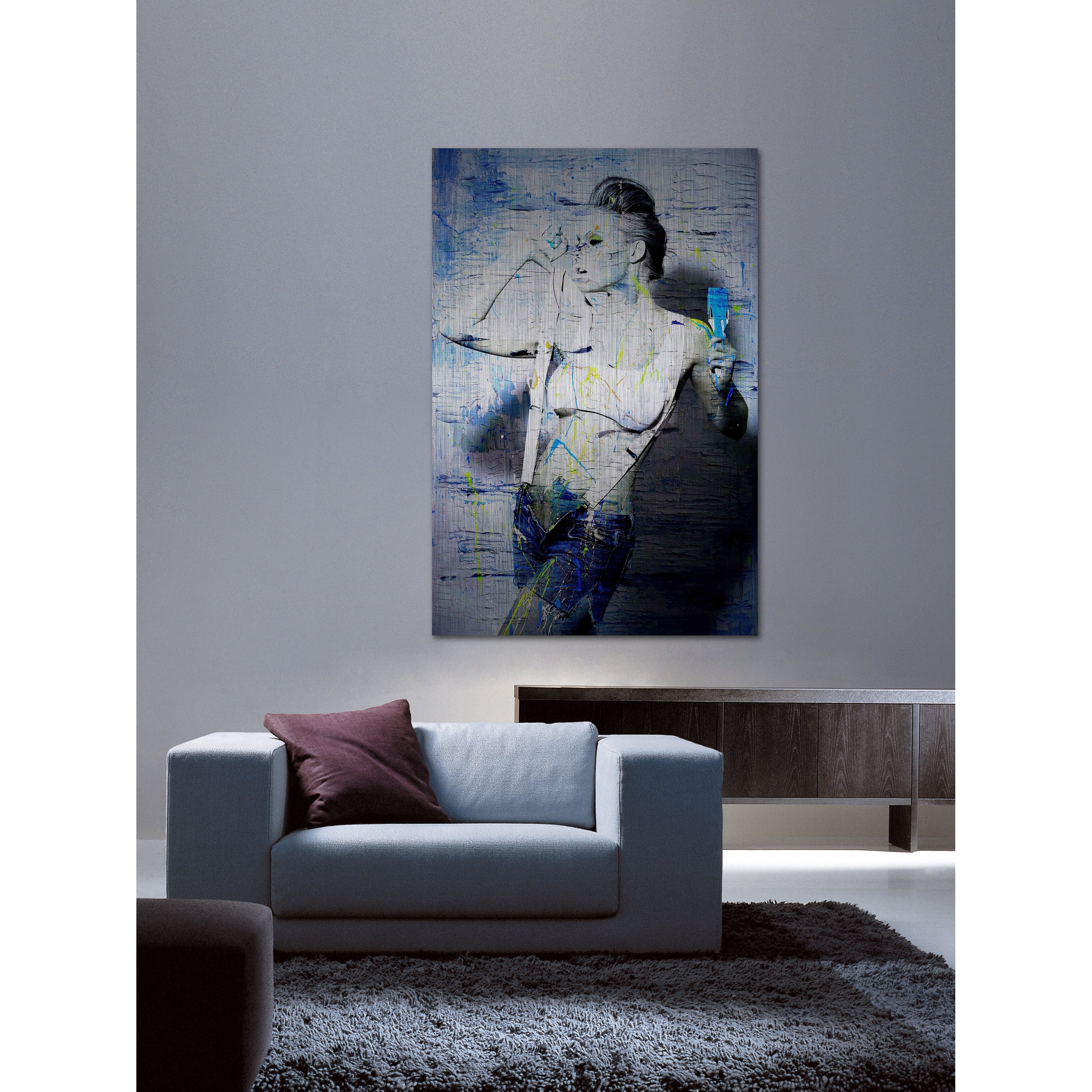 MARMONT HILL Suspenders' Painting Print on Brushed Aluminum 16 x 24