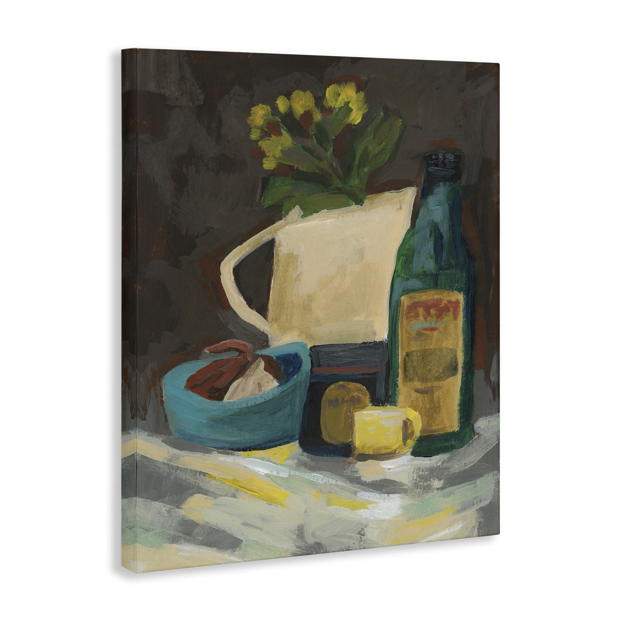 Stupell Industries Impression of Still Life Plants & Flowers Painting Wrapped Canvas Art Print Wall Art, 30 x 40