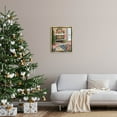 thumbnail image 2 of Cozy Christmas Fireplace Tree Holiday Graphic Art Metallic Gold Framed Art Print Wall Art, 2 of 6