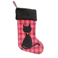 thumbnail image 5 of Christmas Cat Stockings, Creative Plaid Black Cat Christmas Stocking Bag, Xmas Tree Hanging Candy Gift Bag for Home Holiday Xmas Party Decorations, 5 of 9