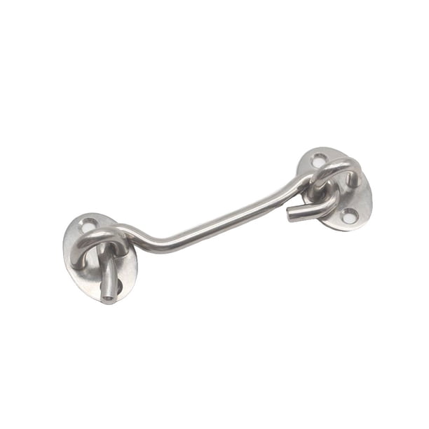 Cabina de gancho y pestillo de ojo de acero inoxidable con tornillos de montaje para tableros de puerta de Granero accesorios juguetes de Herramientas y ferretería Gancho de 4 pulgadas (0070) Scienceny TO008097-03B